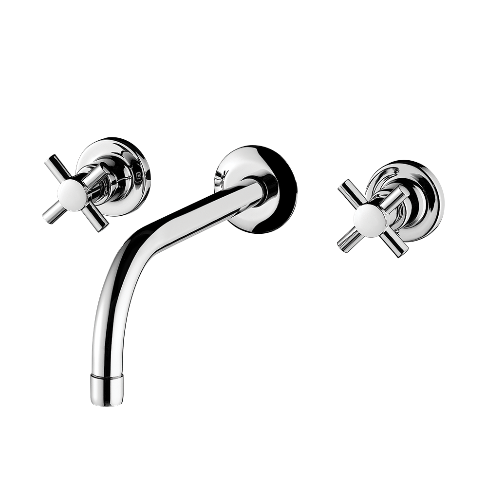 Wall mount lavatory faucet