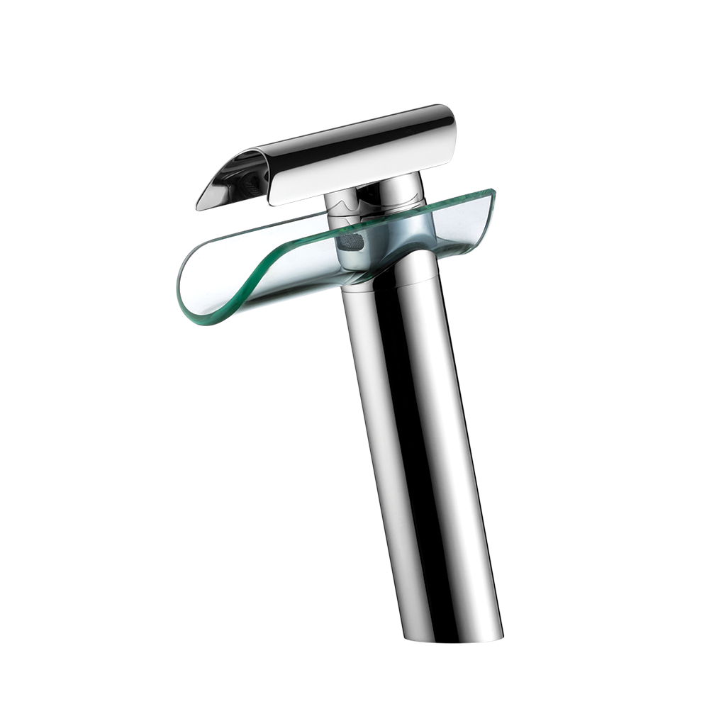 Lavatory Monocontrol high spout - transparent glass