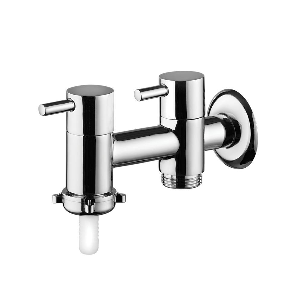 Tank faucet with washing machine outlet