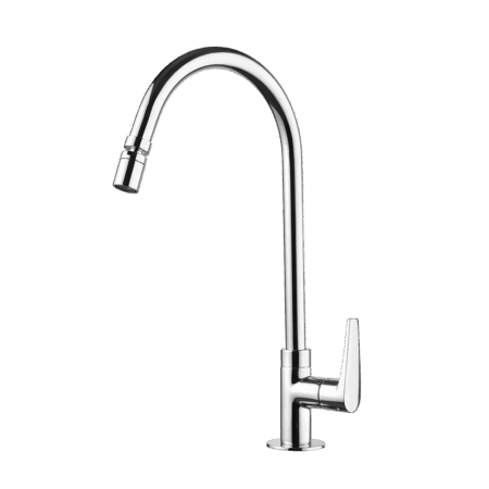 Kitchen deck mount Faucet - Movable spout