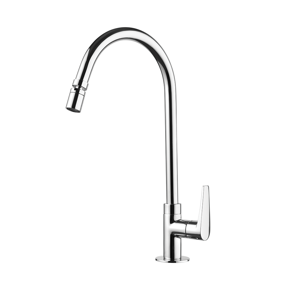 Kitchen deck mount Faucet - Movable spout