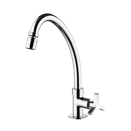 Kitchen deck mount Faucet - Movable spout