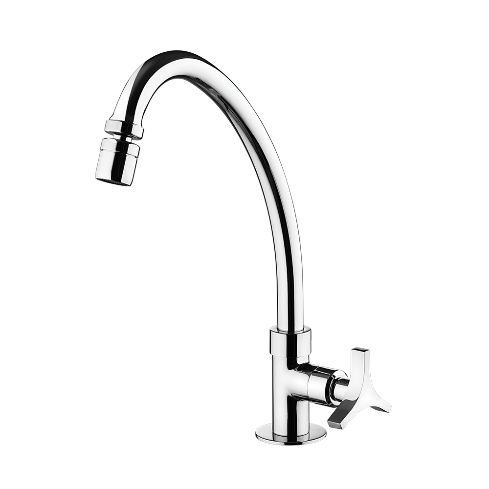 Kitchen deck mount Faucet - Movable spout