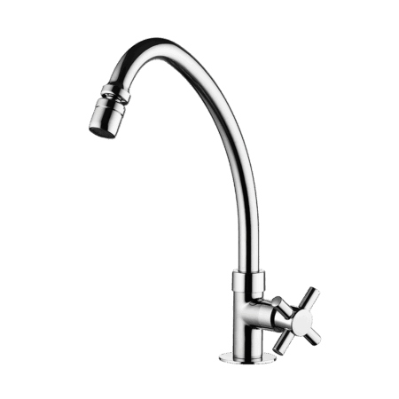 Kitchen deck mount Faucet - Movable spout