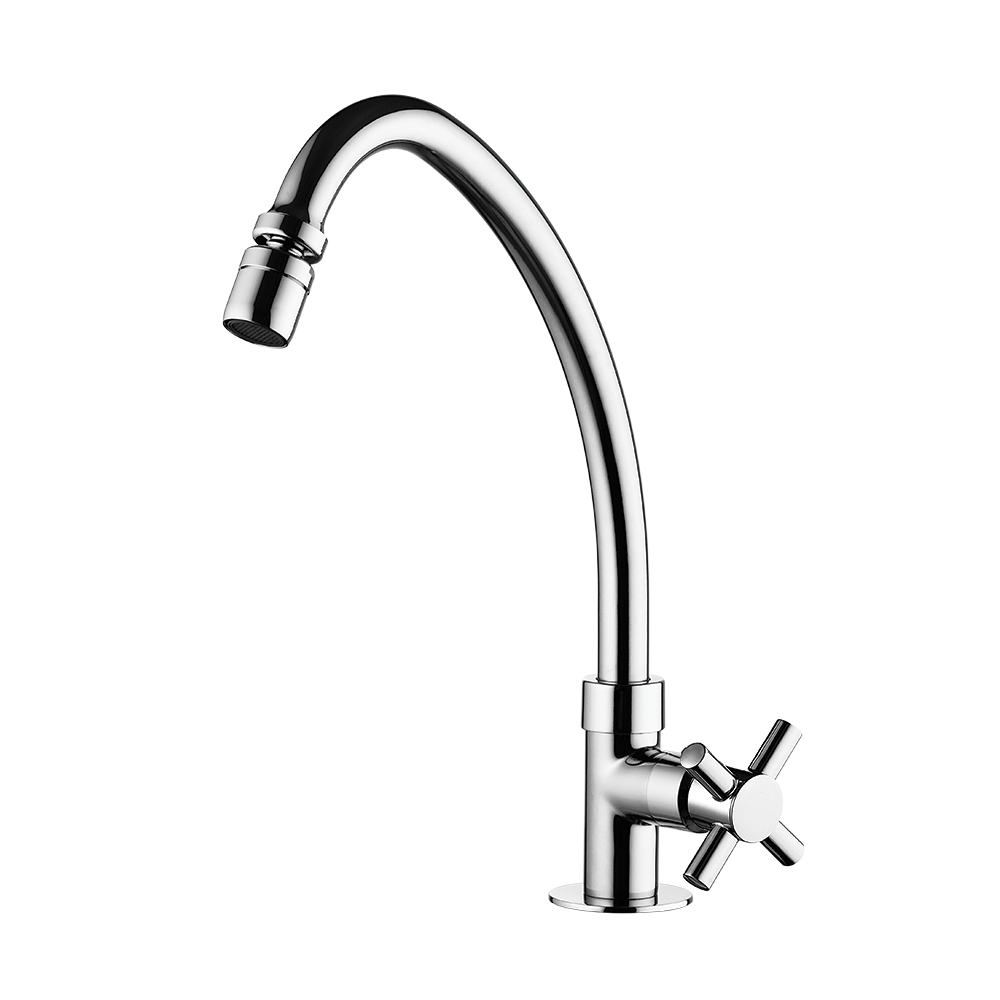 Kitchen deck mount Faucet - Movable spout