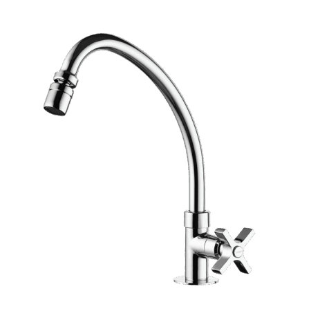 Kitchen deck mount Faucet - Movable spout