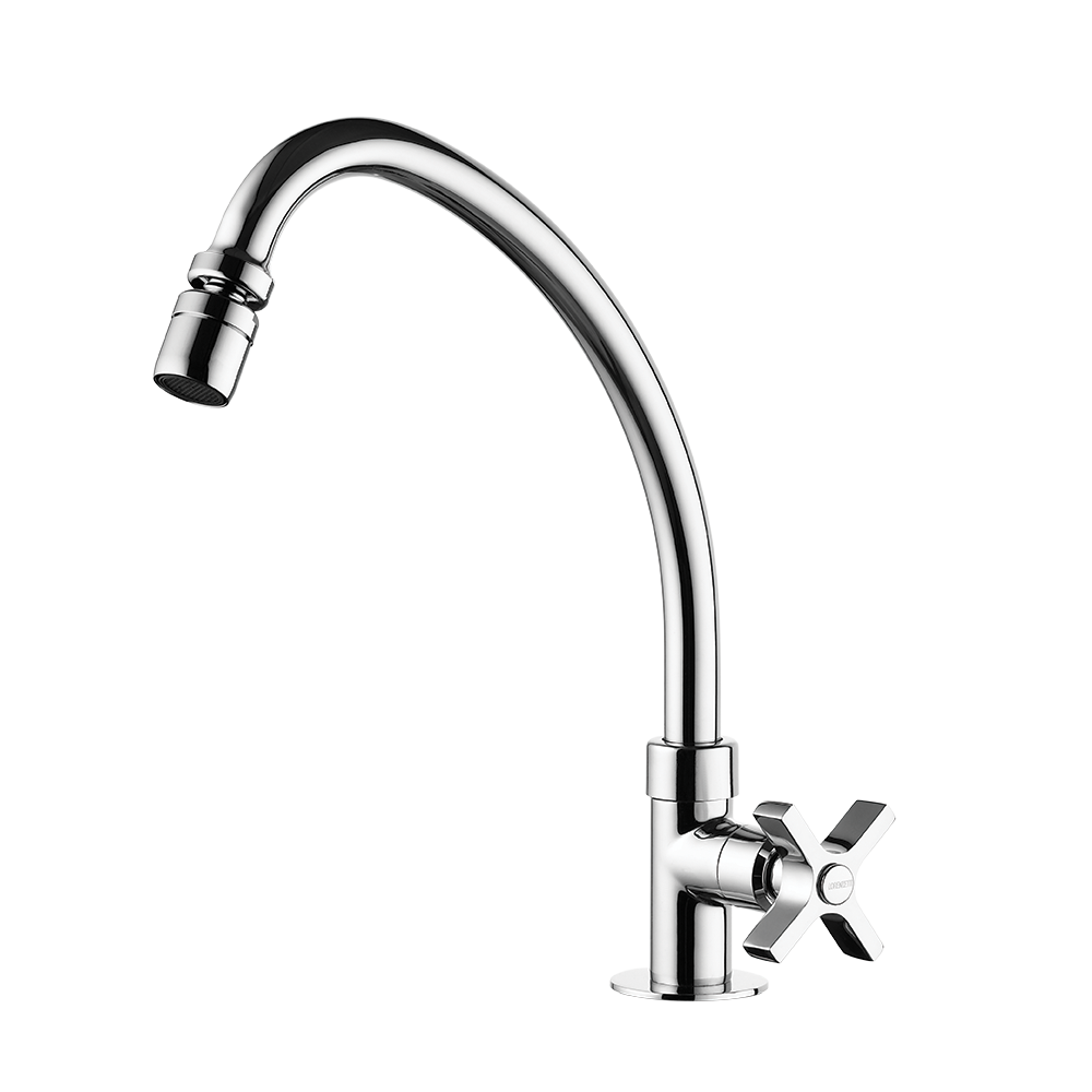 Kitchen deck mount Faucet - Movable spout