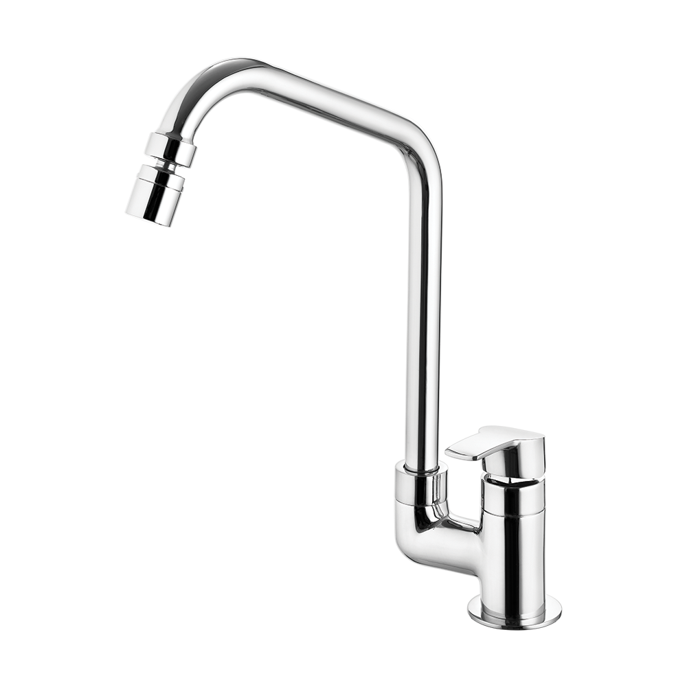 Kitchen deck mount Faucet - Movable spout