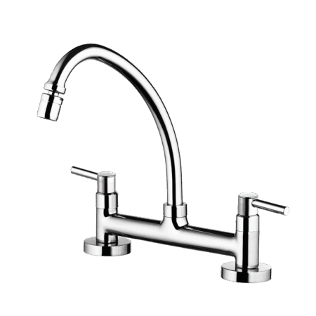 Kitchen deck mount mixer faucet - Movable spout - DN 15 1/2