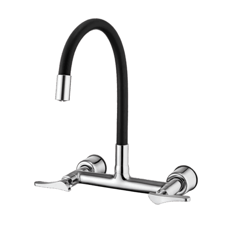Kitchen wall mount mixer faucet - Movable spout