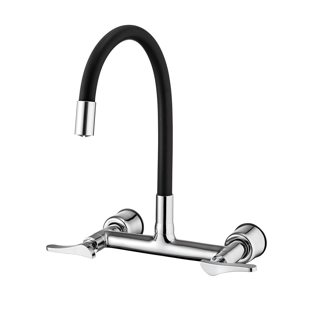 Kitchen wall mount mixer faucet - Movable spout