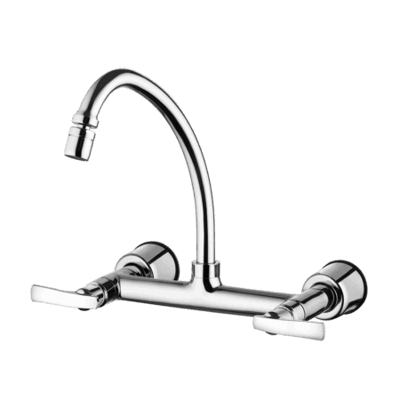 Kitchen wall mount mixer faucet - Movable spout