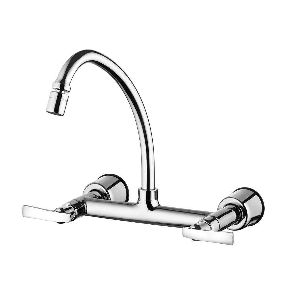 Kitchen wall mount mixer faucet - Movable spout