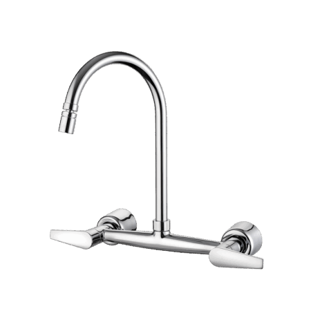 Kitchen wall mount mixer faucet - Movable spout