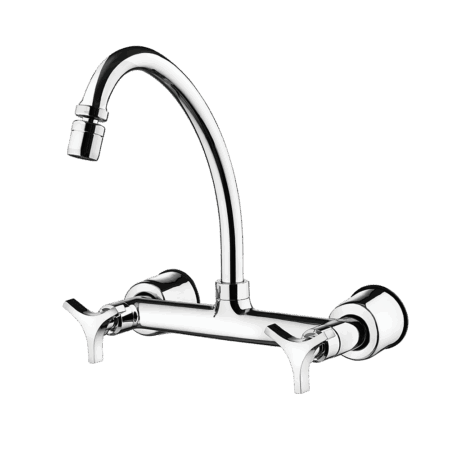 Kitchen wall mount mixer faucet - Movable spout
