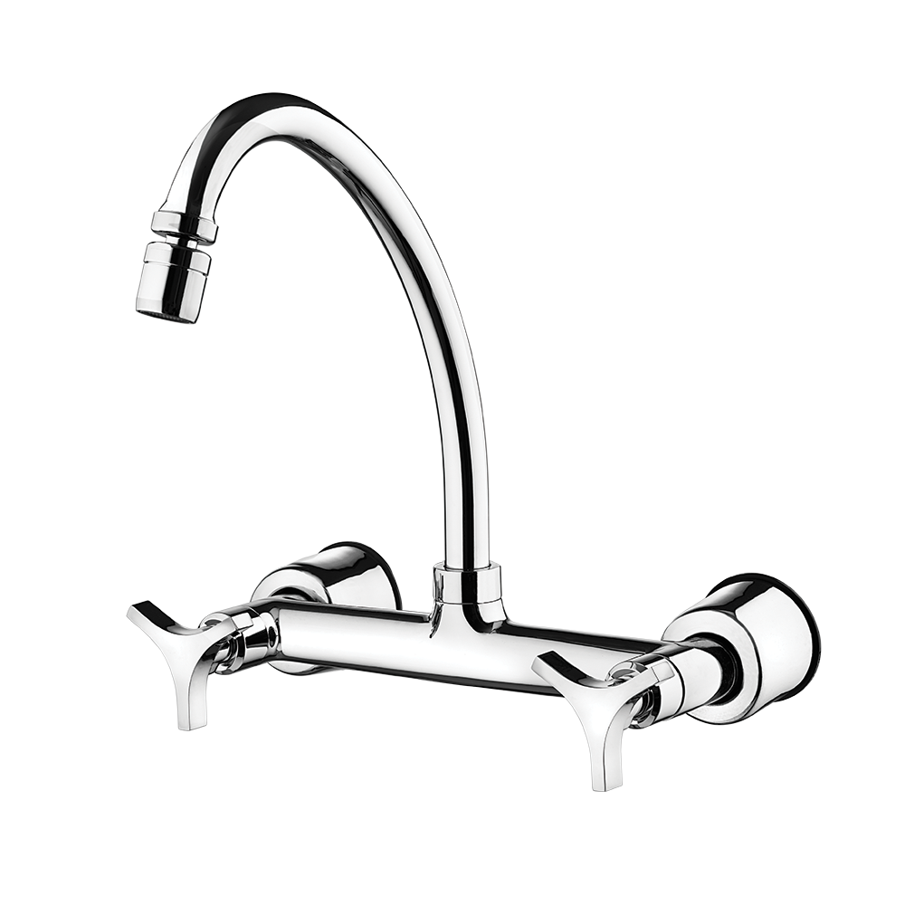Kitchen wall mount mixer faucet - Movable spout