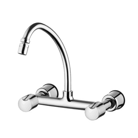 Kitchen wall mount mixer faucet - Movable spout