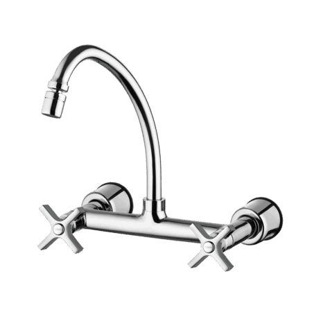 Kitchen wall mount mixer faucet - Movable spout