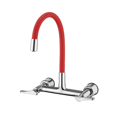 Kitchen wall mount mixer faucet - Movable spout