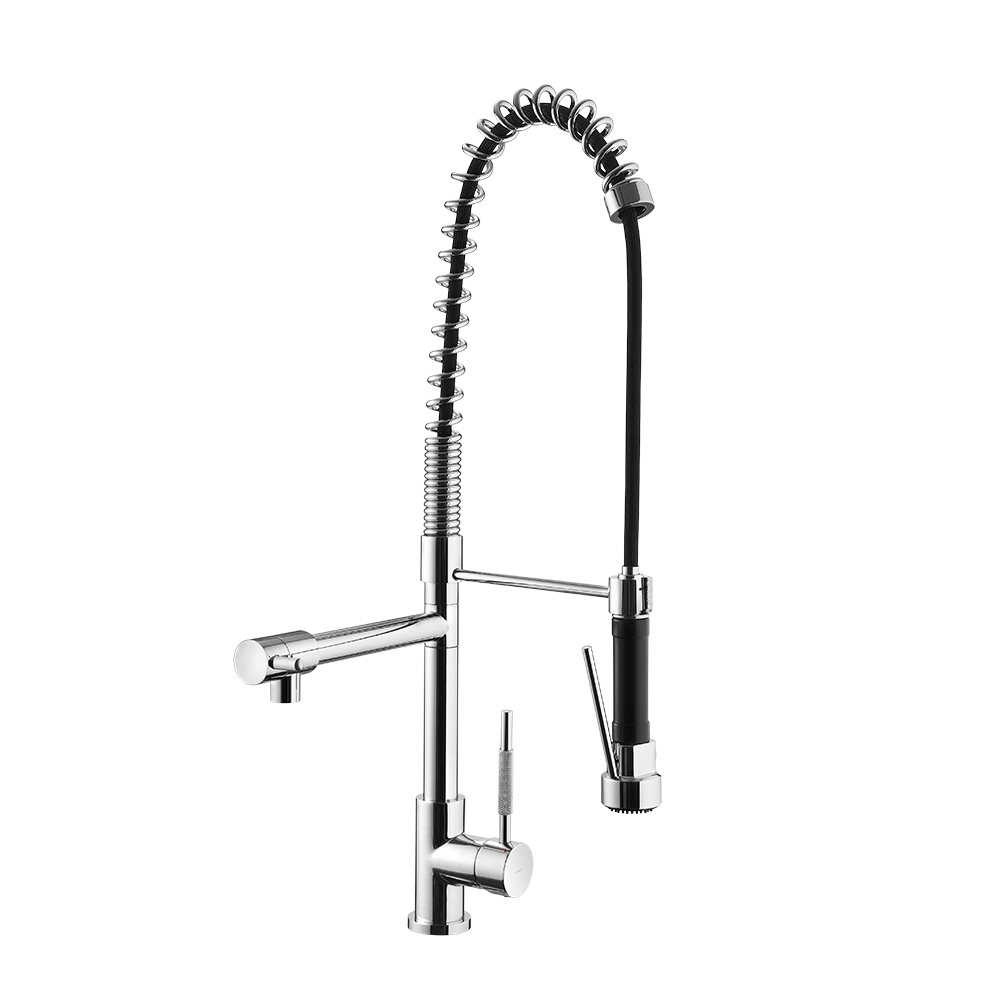 Kitchen monocontrol mixer with special showerl