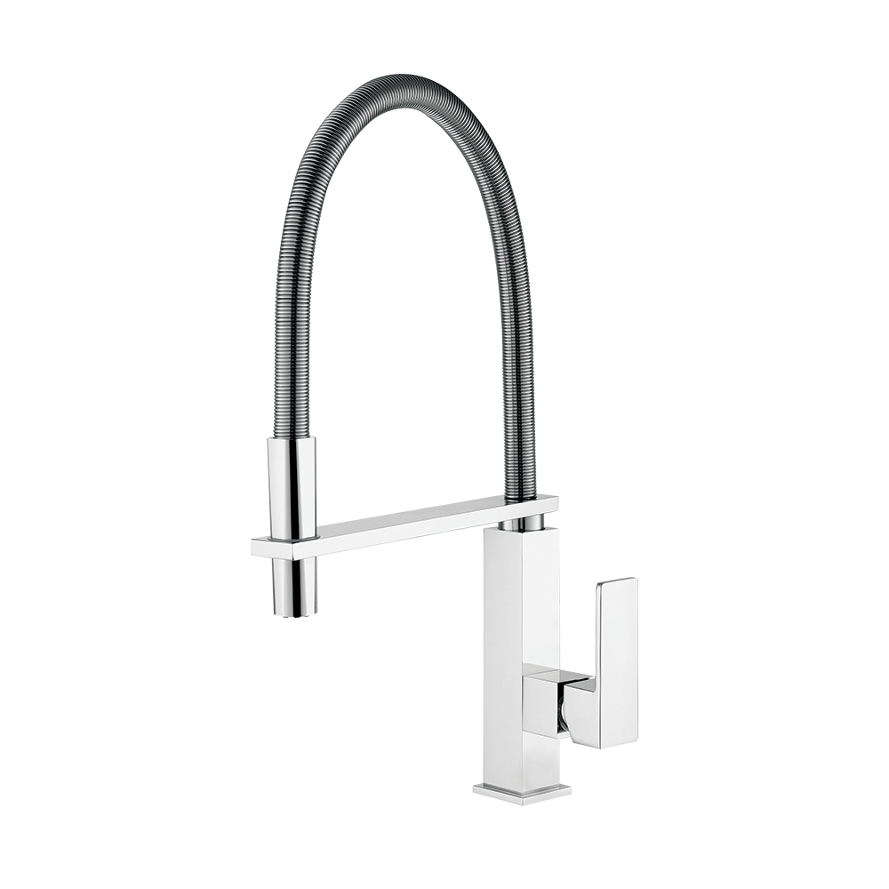 Single control mixer for table kitchen