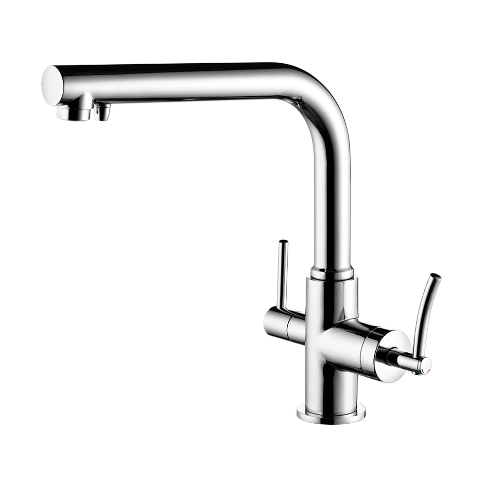 Kitchen monomix deck mount mixer with option for water filtered