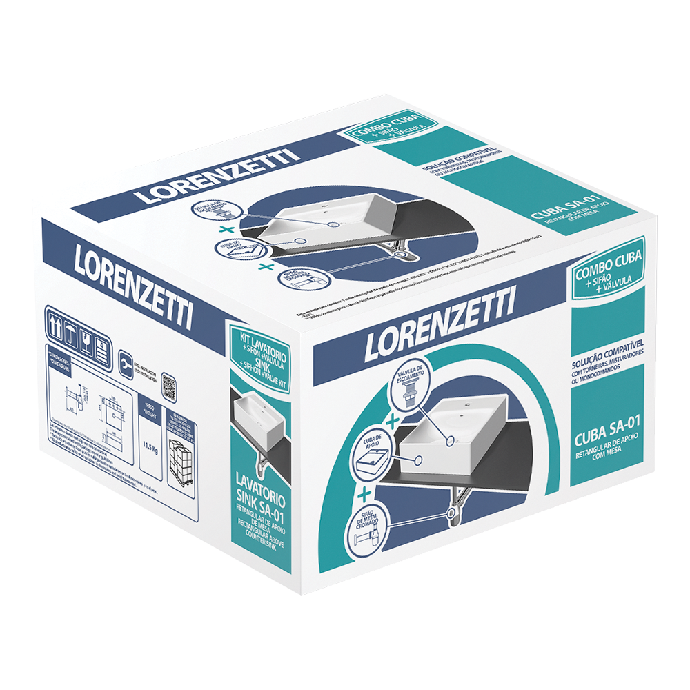 SA-01 Lavatory Combo + Siphon and Valve